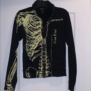 Iron Fist skeleton Zip up Jacket